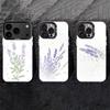 Чехол для телефона с лавандово-фиолетовыми цветами для iPhone 17,16,15,14,13,12,11 Plus,Pro Max,XS,Цветной серебристый чехол для телефона