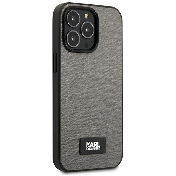 Karl Lagerfeld KLHCP13LSFMP2DG iPhone 13Pro / 13 6.1" hardcase silver/silver Saffiano Plaque