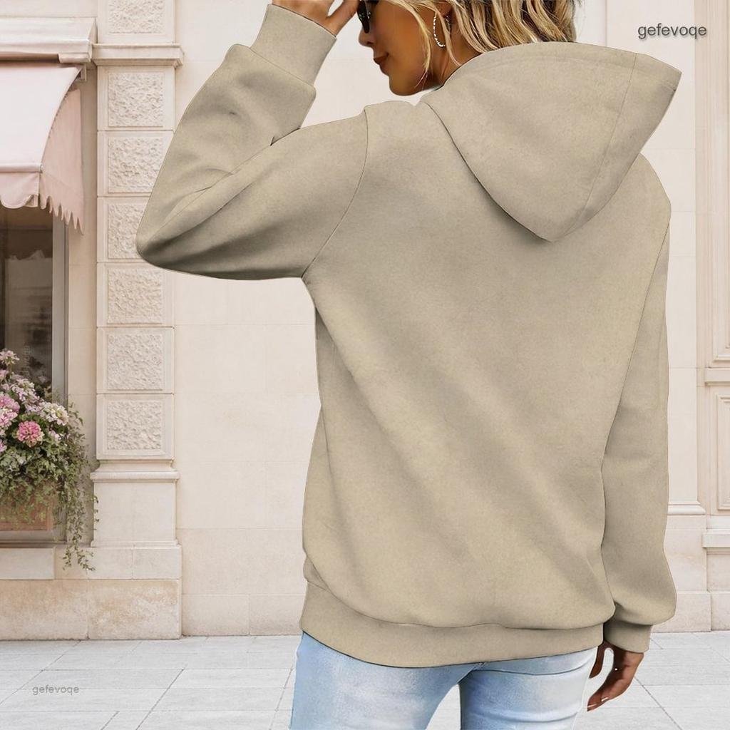 Womens Plus Size Hooded Sweatshirt With White Drawstring Long Sleeve Loose Soft Casual Daily Outfit