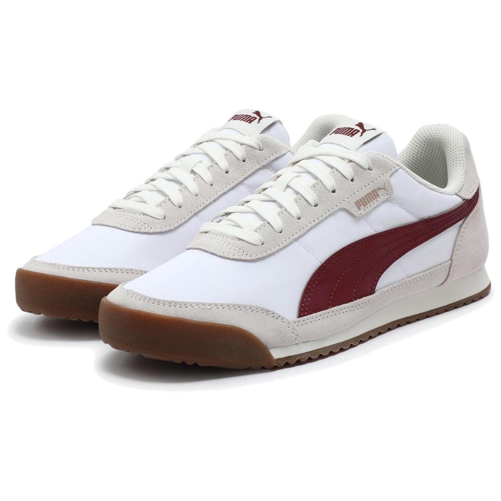 Puma Turino 2 T-Head Shoes Trendy Versatile Low-Top Casual Shoes Unisex Sneaker White Red 402153-03