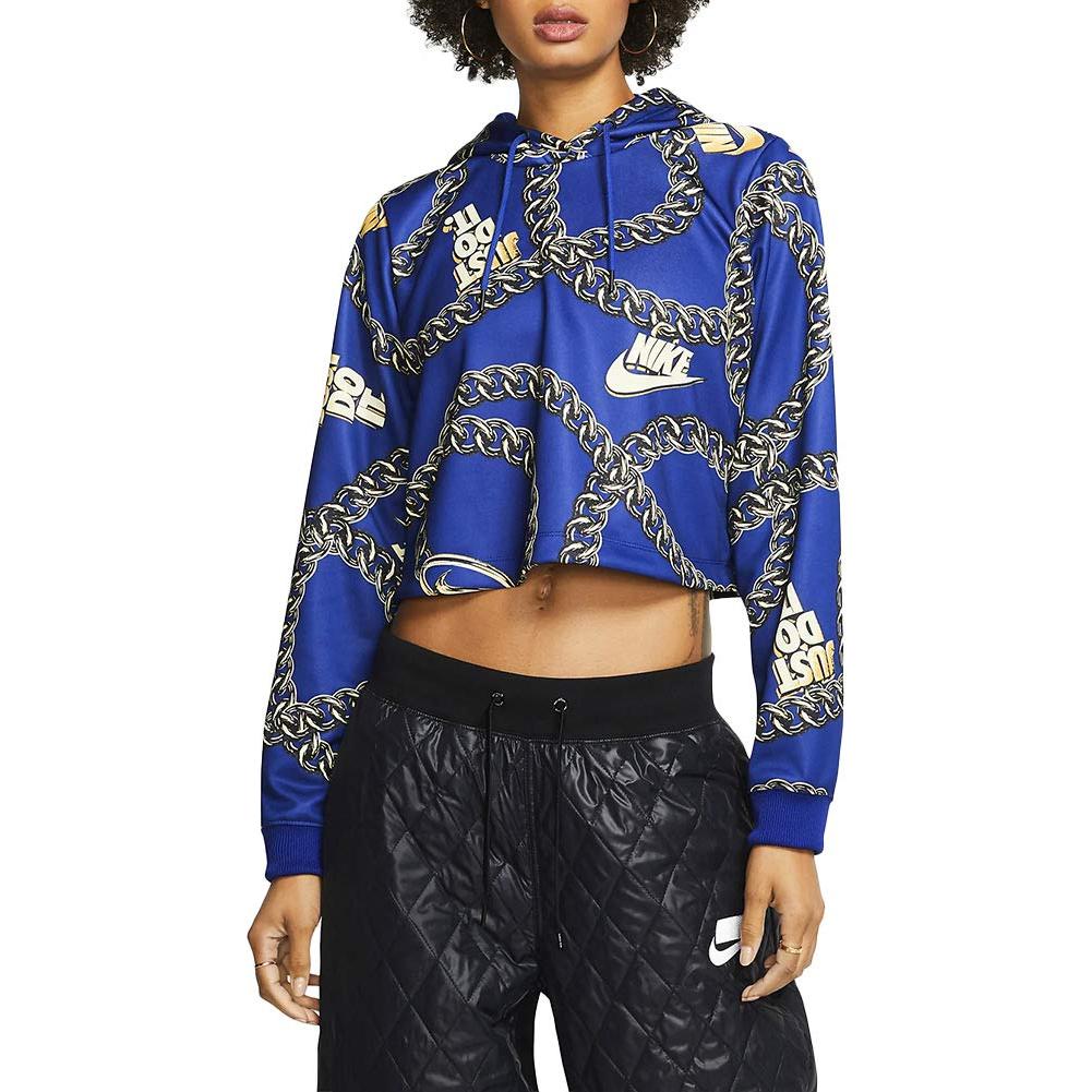 Nike Sweatshirts Women's Blue Hooded Moderate Other CJ6306-455