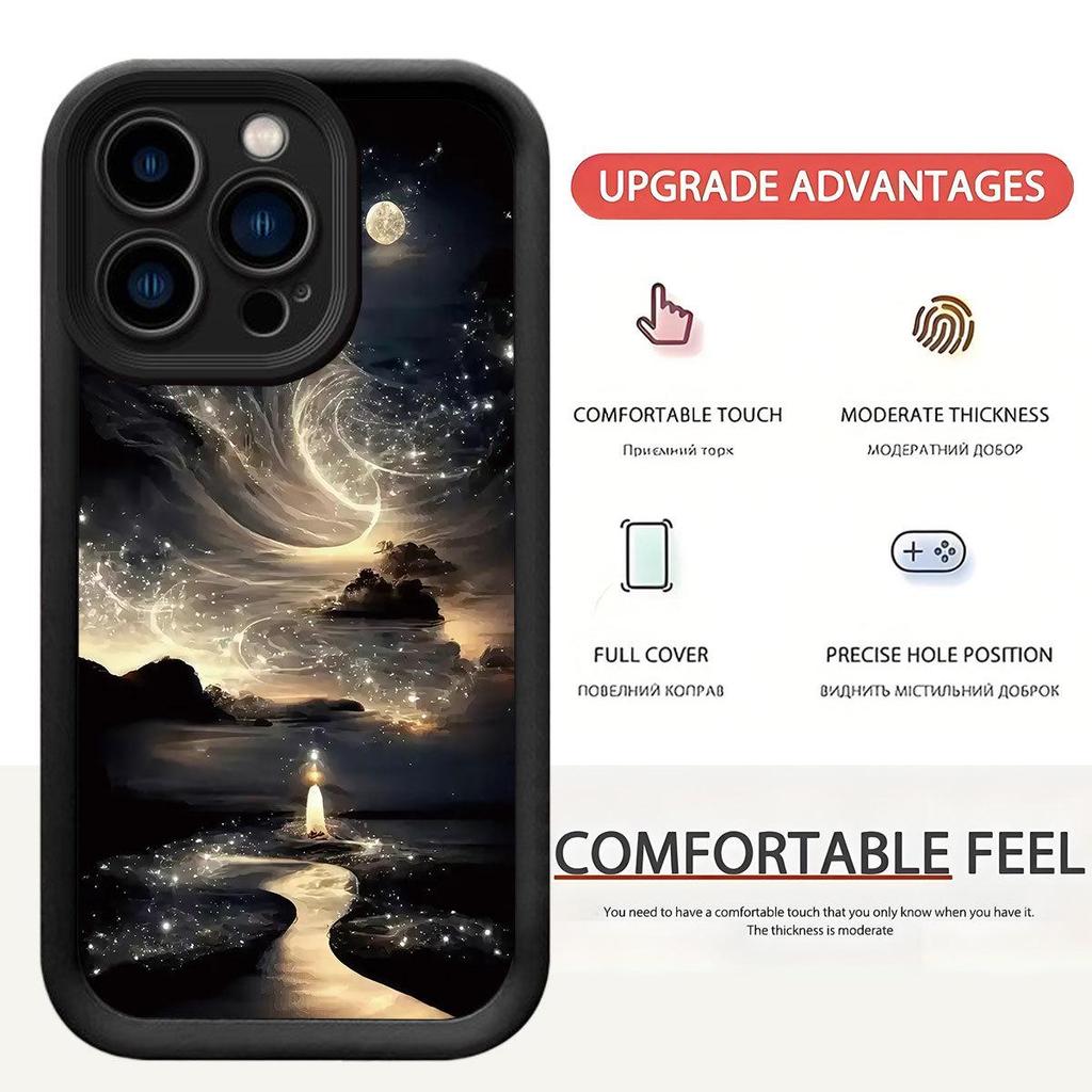 Черный корпус Starlight Road с рифлением для iPhone 15/16/17 Pro Max