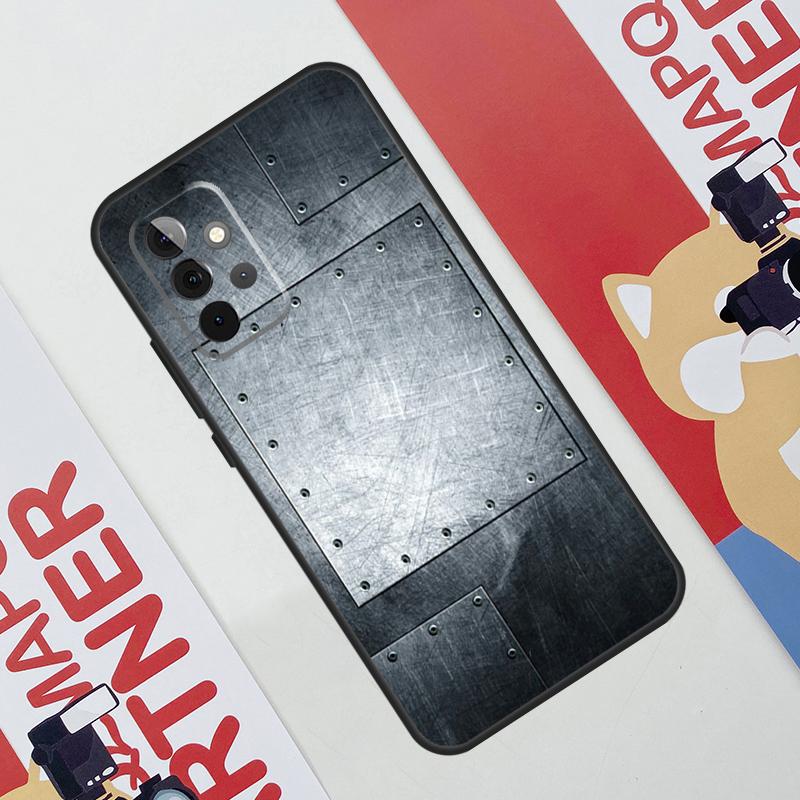 Чехол с металлическим узором из стали и железа для Samsung Galaxy A36 A35 A55 A06 A16 A26 A56 A53 A32 A52 A33 A13 A14 A34 A54 A17 A15