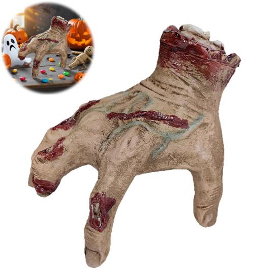 Halloween Animatronic Crawling Hand Sound/Touch Activated Self-Walking Zombie Hand with Sound Creepy Severed Hand Prop for Haunted House Decor