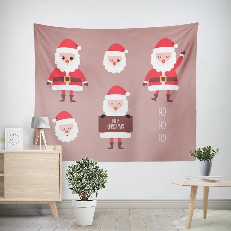 Рождественский новогодний узор с изображением гнома-гнома для гостиной и спальни, декоративный гобелен