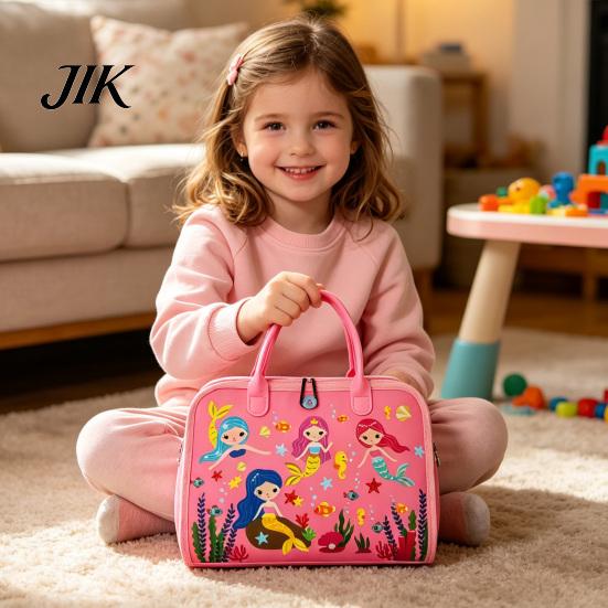 Educational Gifts for Kids Montessori Busy Board, Shapes/Numbers/Clocks/Animals Recognition, Portable Felt Learning Activity Book, Toys Fine