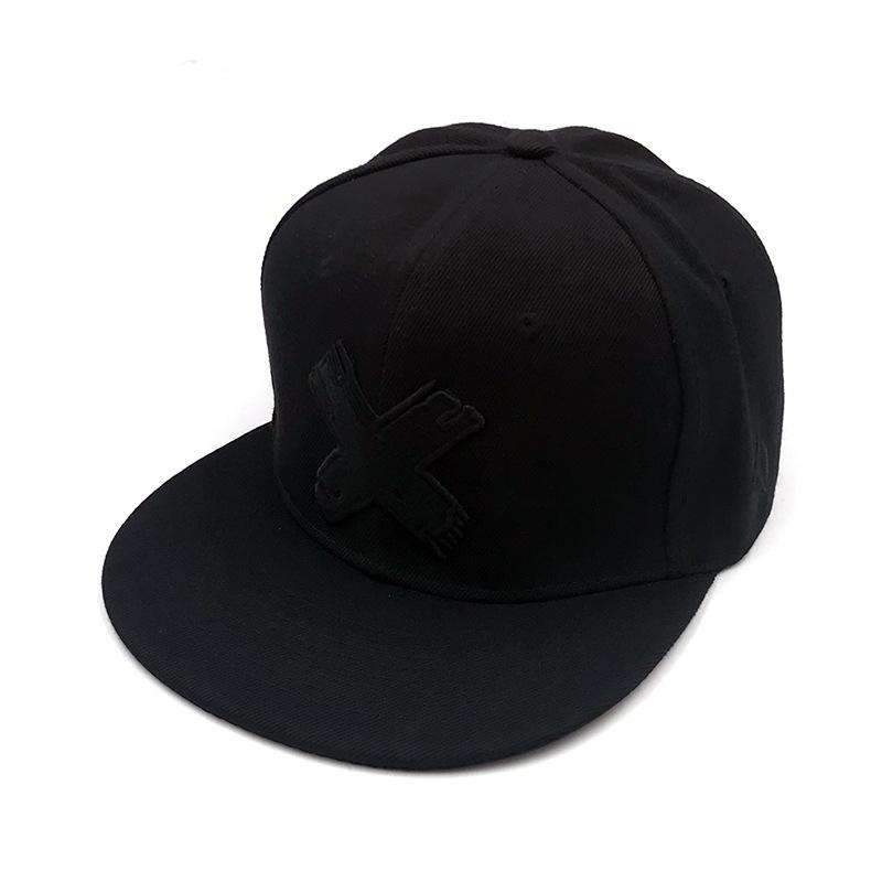 Three-Dimensional Embroidery Logo Flat Edge Big Hat Hip Hop Hat X Letter Hip Hop Baseball Hat