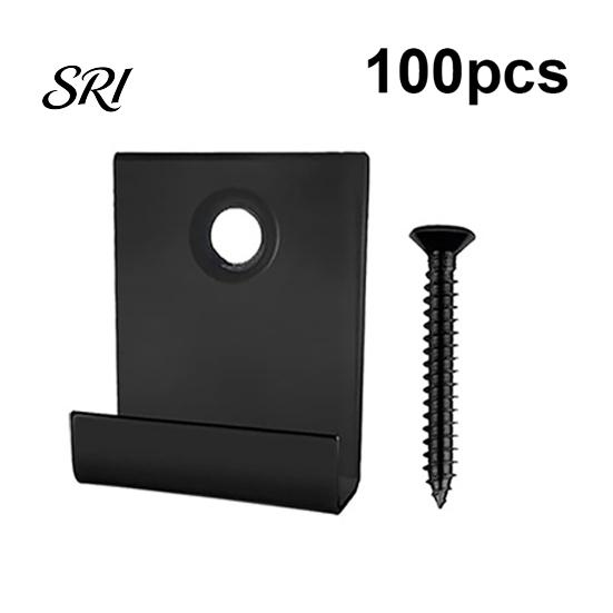 Decking Clip Set 50/100Pcs Stainless Steel Clips with Screws Universal Deck Installation Hidden Fasteners Composite Board Start