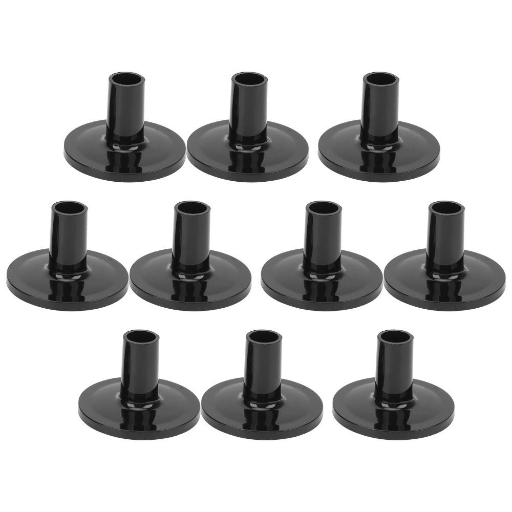 10PCS Black Drum Cymbal Sleeves Plastic Drum Accessories For Drum Stands