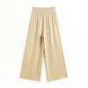 Heavy duty elastic satin and mulberry silk, spring and summer elastic high waisted fashionable slimming and wide leg versatile casual pants for women