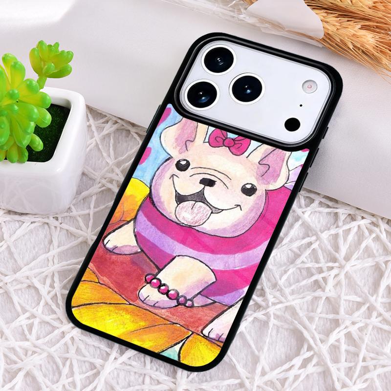 Причудливый французский бульдог Ударопрочный чехол для телефона для iPhone 17 Air 16e 15 11 12 14 13 Pro Max Чехол Coque