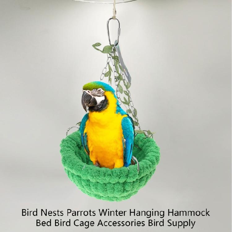 Bird Nests Parrots Warm Plush Nest Hanging Hammock Small Bird Cage Accessories