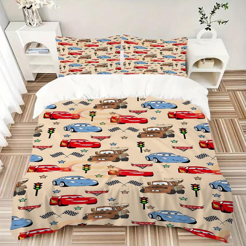 3Pcs Cars Movie Characters Bedding Sets For All Sizes New 3D Printed Bed Cover Comforter Duvet Cover Pillowcase Bedroom Decoration
