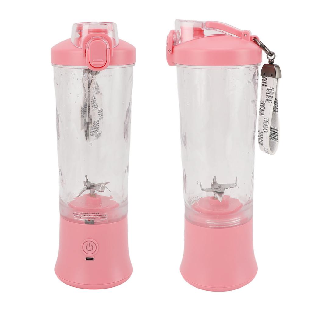 Portable Blender 600ml 2 Modes 150W 18000RPM USB Rechargeable 4000mAh Battery Leakproof Lid Mini