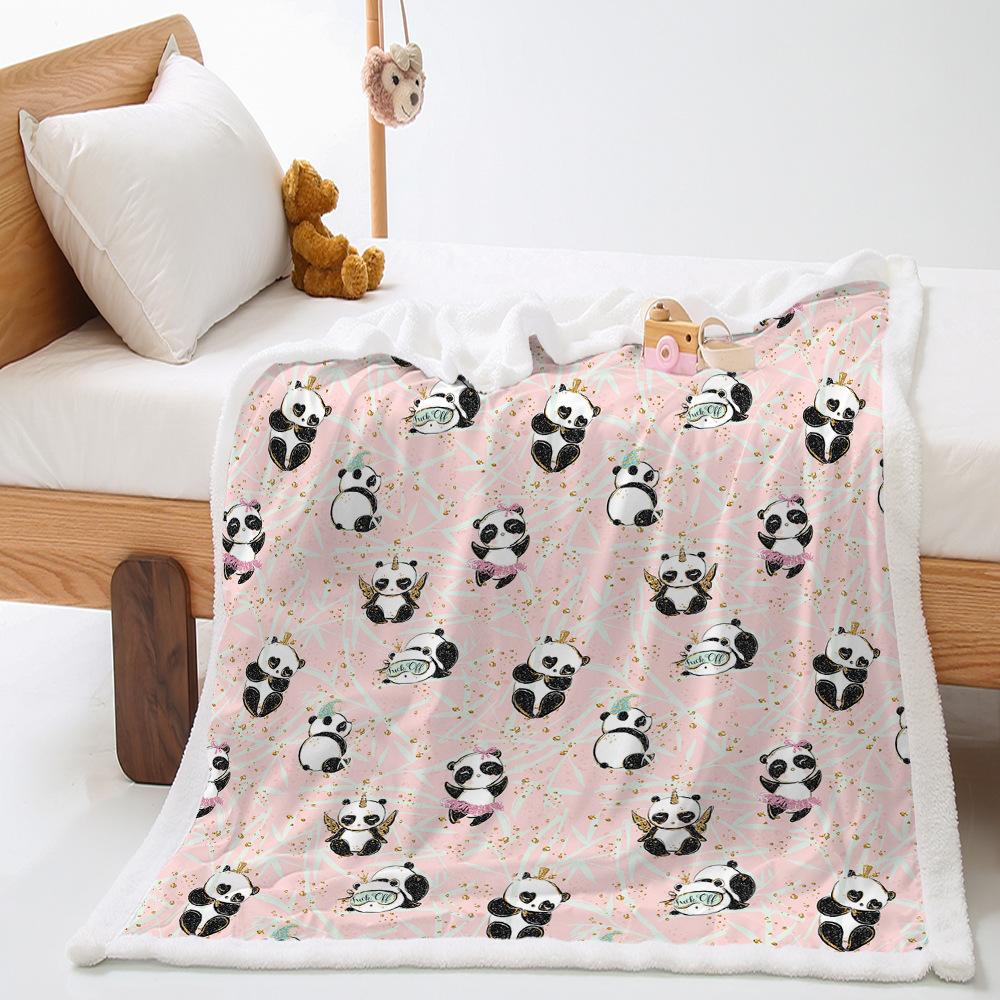 Blanket Thickened Lamb Fleece Crystal Fleece National Treasure Panda Blanket Cover Blanket