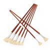 Professional Fan Brush for Painting 7pcs Oil Paint Brushes Set with Hog Bristle Natural Hair and Long Wood Handle Artist Fan Brushes for Acrylic Wa