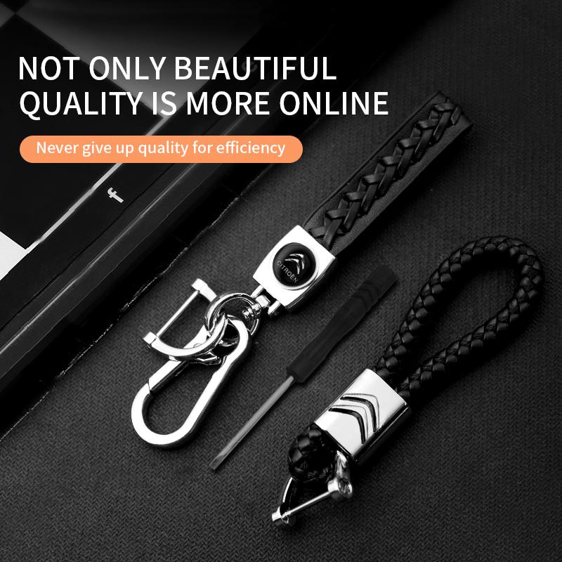 Metal Leather Citroen C1 C2 C3 C4 Saxo C4L C5 C6 VTS C-ELYSEE Picasso Cactus For Car Keychain Key Rings Key Holder Accessories