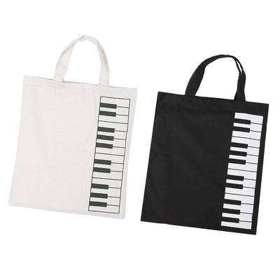 Хлопковая сумка для клавиш пианино, музыкальная сумка, сумка-тоут, сумка для покупок для девочек