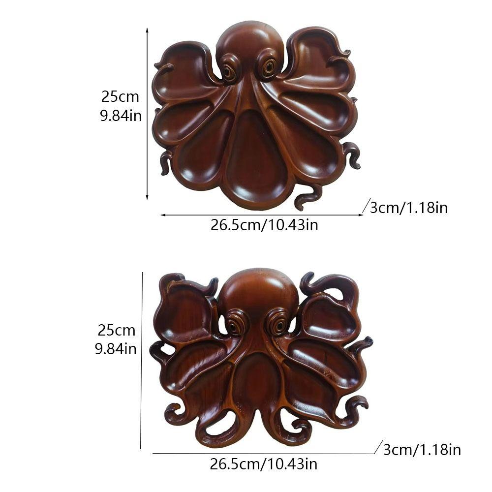 Wooden Octopus Food Platter Unique Octopus Charcuterie Boards Octopus Serving Tray  Party Food