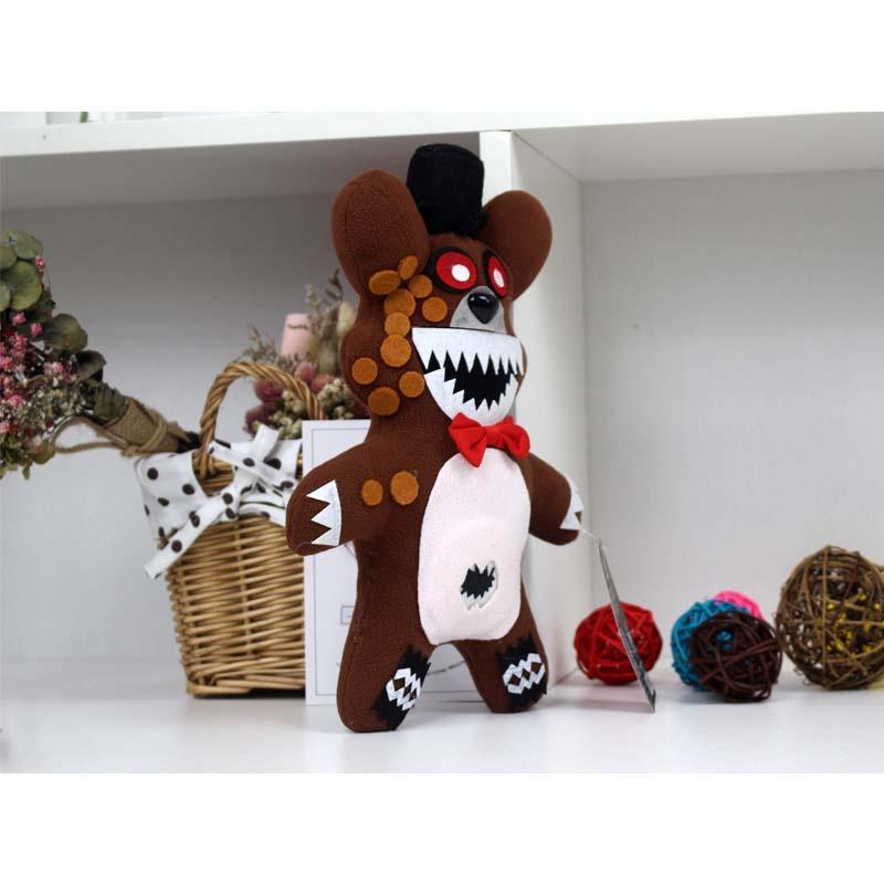 Плюшевая игрушка Fnaf Five Nights At Freddy's Мягкий фиолетовый коричневый черный медведь Рождественский подарок