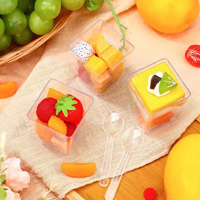 500 шт. Мини-ложка для мороженого, пластиковая одноразовая деревянная десертная ложка, столовые приборы для свадебной вечеринки в западном стиле, кухонные принадлежности, инструмент