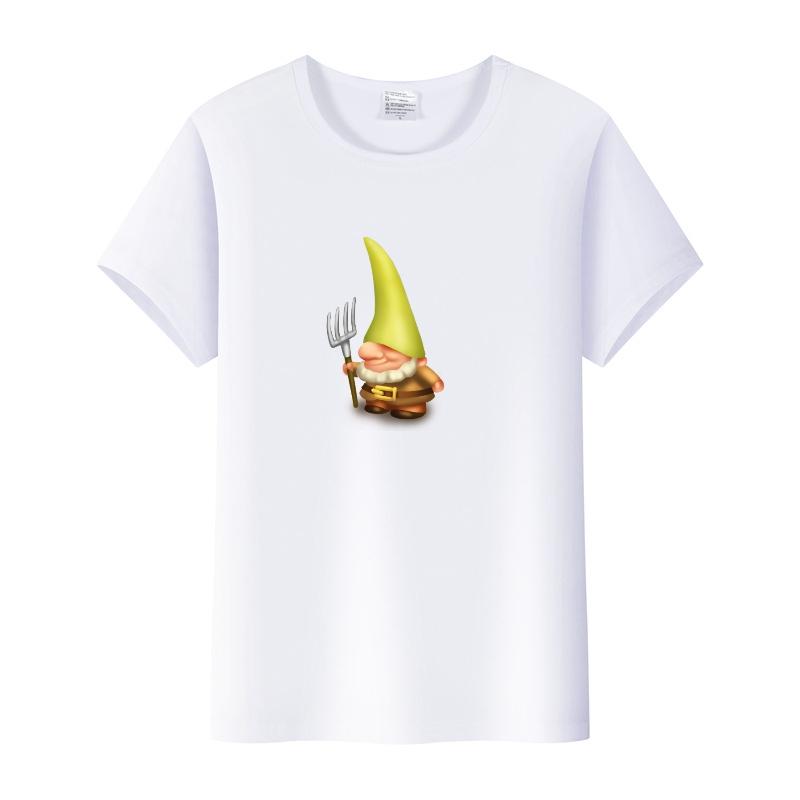Fashion Unisex Cartoon Tees Seven Dwarfs Shirt Summer Tops Aesthetic White T-Shirts 2000s Clothes Y2k Goth Blouse