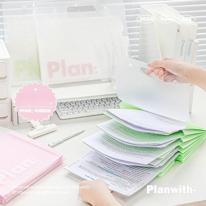 Planwith Friends Проект Серия Nous Сумка-файл для документов, Большое открытие, Формат A4, Книга для классификации и хранения данных