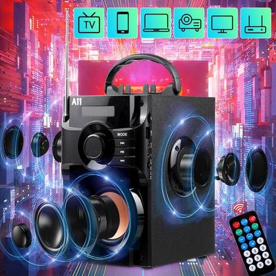 A11 USB DC 5V Беспроводные Стерео Сабвуфер Басовые Динамики Музыкальный Центр Поддержка FM-радио TF AUX Пульт Дистанционного Управления Портативная Bluetooth-колонка
