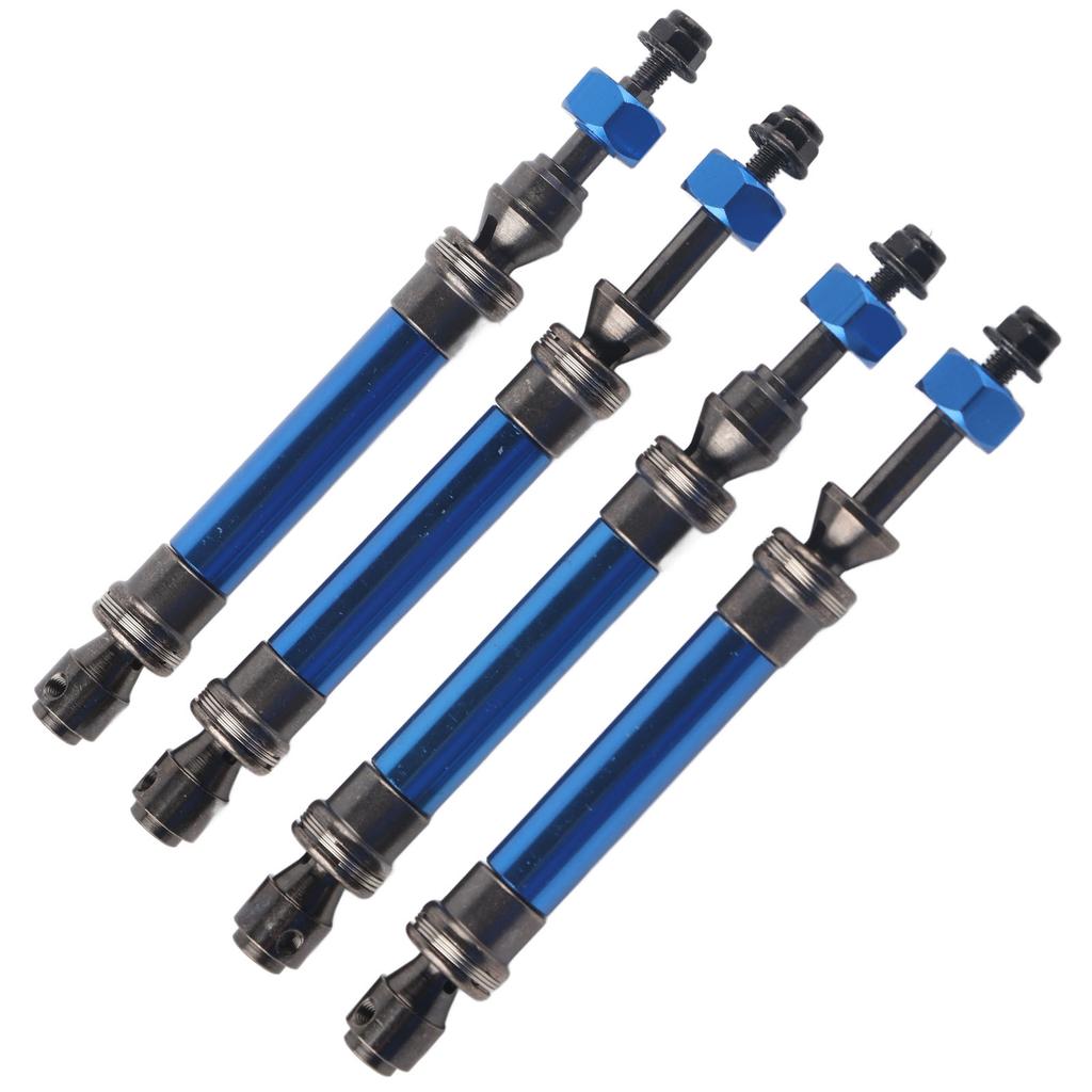 4Pcs CVD Front Rear Drive Shaft Metal Transmission Axle for Traxxas Slash 4X4 1 10 RC CarDark Blue