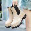 Женские модные водонепроницаемые ботинки средней длины, нескользящие, для ношения на улице, средней длины, водонепроницаемые, взрослые короткие резиновые сапоги