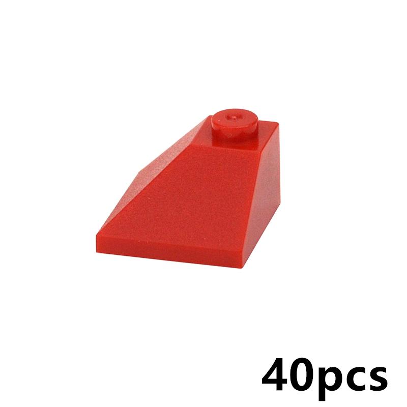 40 шт. Строительные блоки Наклон 45° 2x2 Двойной выпуклый угловой кирпич DIY Аксессуары Стройка Детские игрушки 3045 MOC Детали