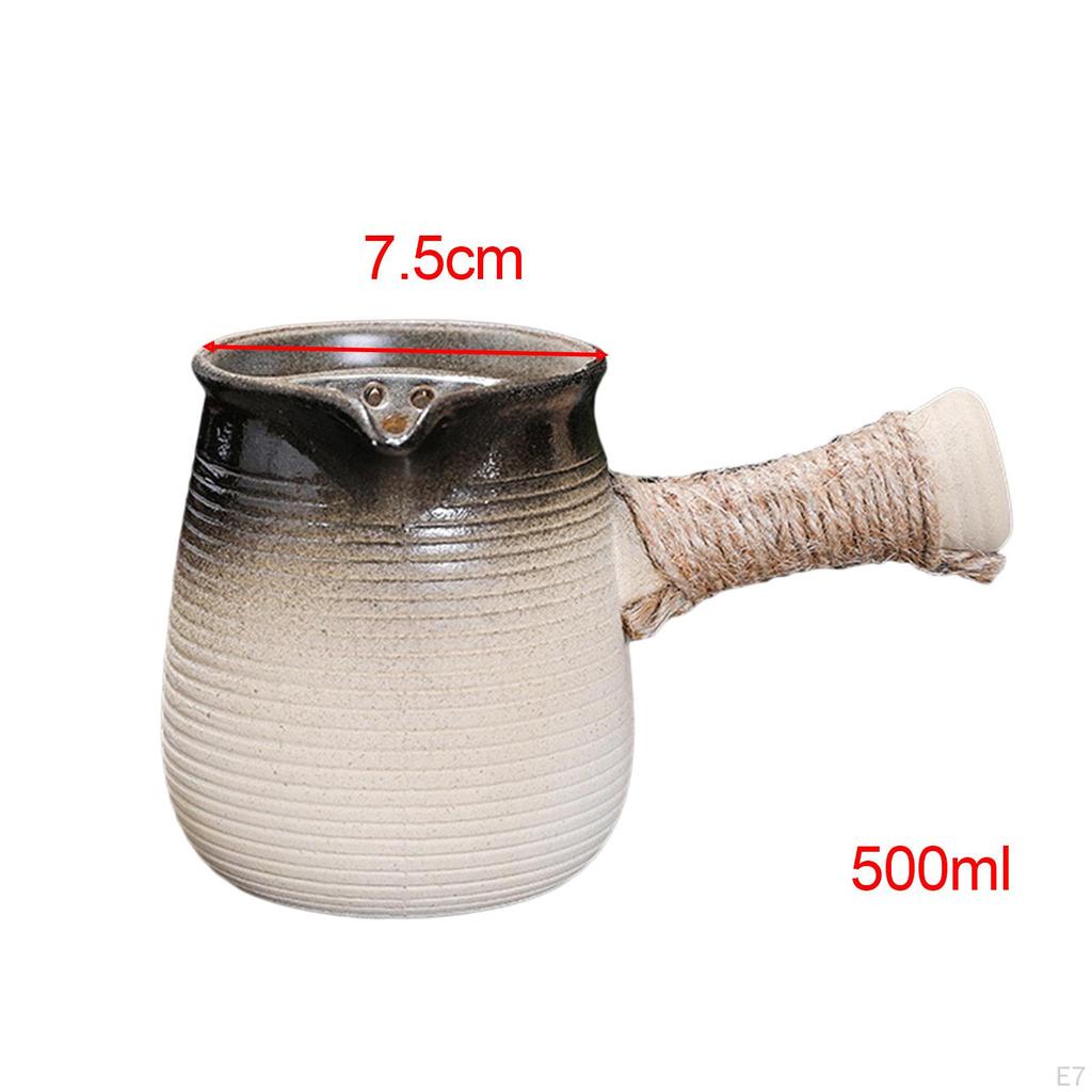 Чайник фарфоровый одинарный с боковой ручкой для кухни, пикника, кемпинга, отеля