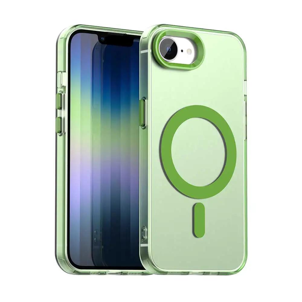 Matte Candy Color Clear Magnetic Case for IPhone 17e 16E SE 4 3 2 15 14 Plus 13 Pro Max for Magsafe Wireless Charging Soft Cover