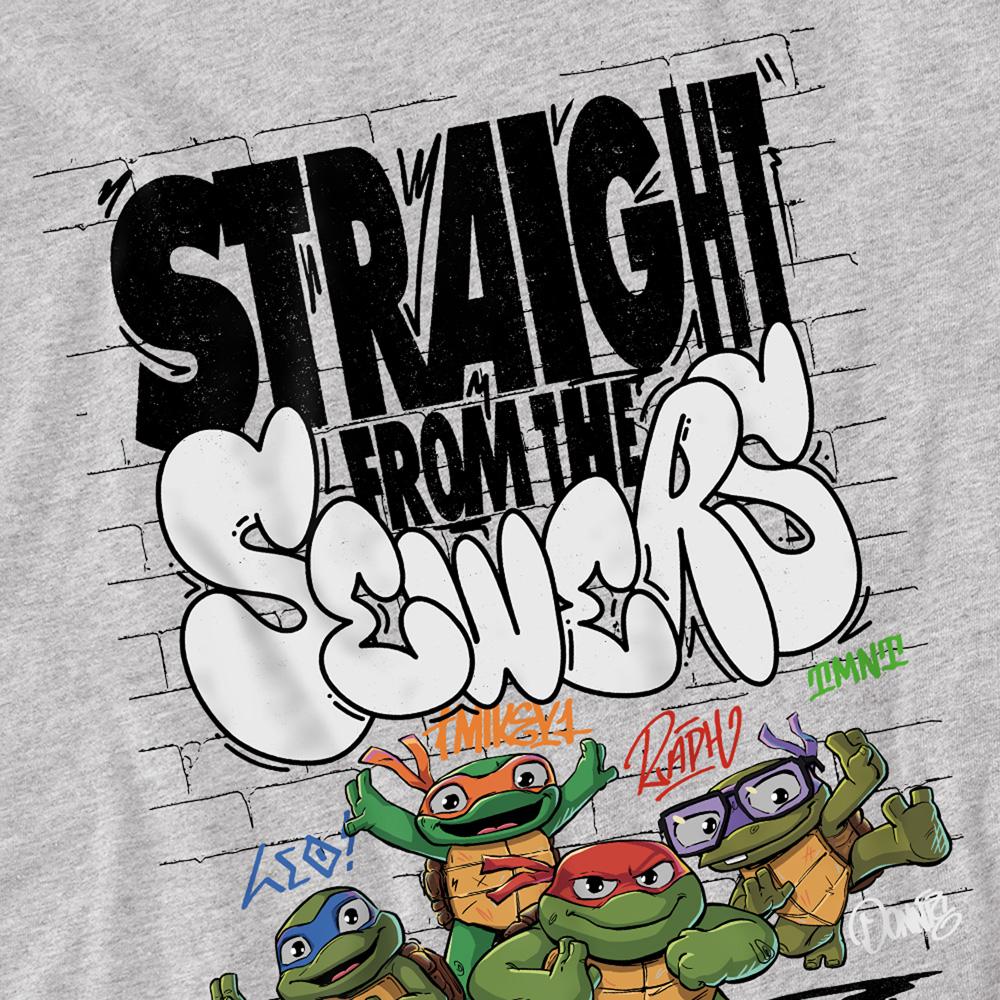 TMNT Unisex Adult Mutant Mayhem Straight From The Sewers T-Shirt