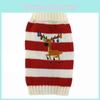 Щенок Домашний Питомец Кошка Собака Свитер Полосатый Вязаный Крючком Рождественский Олень Одежда Пальто