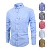 Men's Breathable Cotton Long Sleeved Checkered Shirt for Autumn and Winter