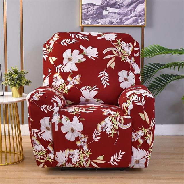 High Stretch Recliner Chair Covers Protector Leather Living Room Recliner Chair Soft Anti -Slip Recliner Chair Slipcover For Home