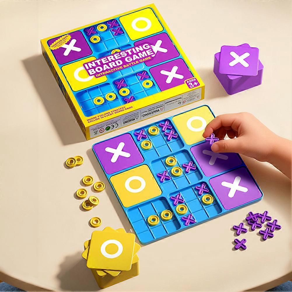 Tic Tac Toe Game - Tic Tac Toe Board Game Travel Fidget Toy for Kids Adults Family Game Night & Christmas Party Fun