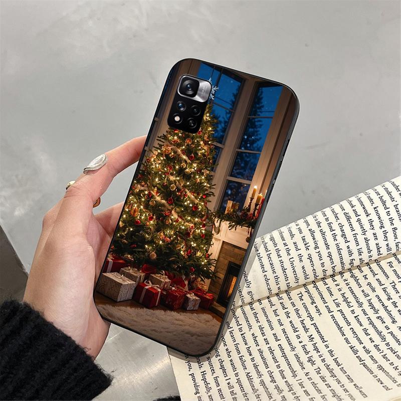 Чехол для телефона для Xiaomi Redmi note 14 Pro 14 13 12 11 10 Pro 14S 12S 11S Redmi 14C 13C 10 Новогодний Шар Елка