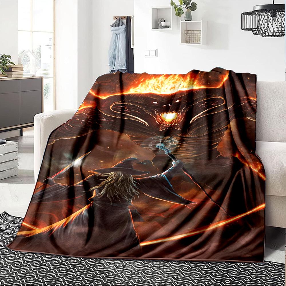 Lord Rings Blanket Soft Warm Cozy Perfect for Bed Picnics Office Four Seasons Universal Warmthful Decor Birthday Christmas Gift Blanket