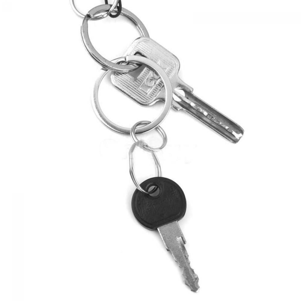 50PCS Tool Connectors Clasps Split Key Ring Stainless Steel KeyChain Loop Hoop