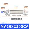 Мини-цилиндр AirTAC из нержавеющей стали серии MA - Размеры: 16/20/25/32 мм x 15/25/30/50/75/100/125-SU