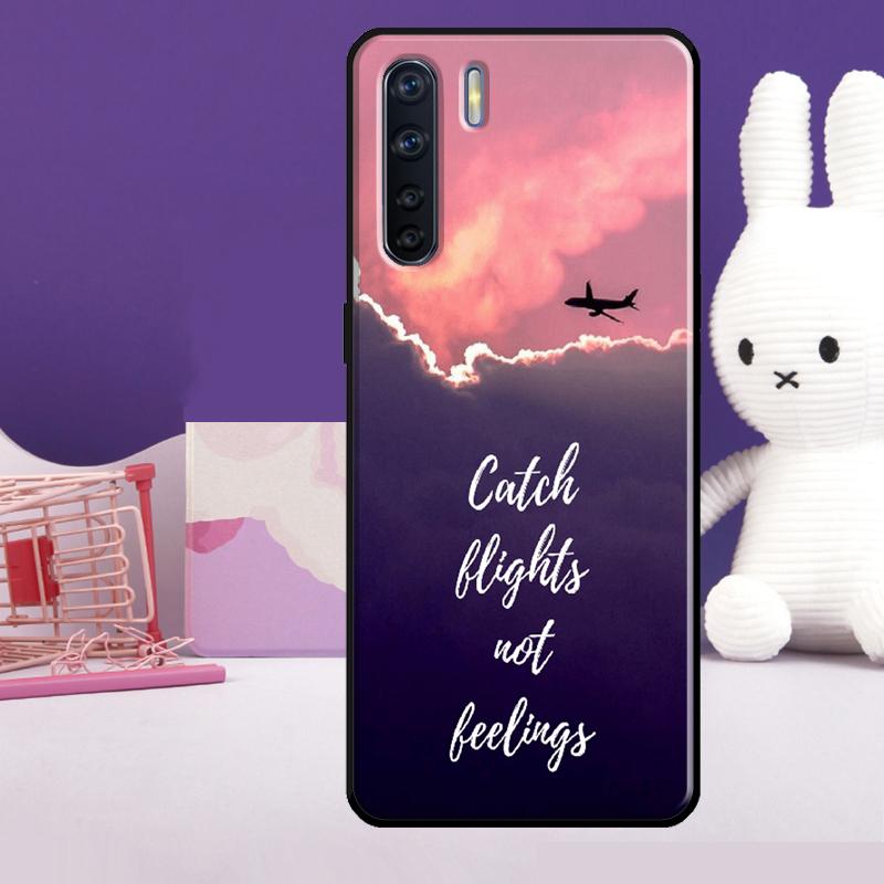 Plane Fly Your Dreams Case For Oppo A57 A77 A76 A16 A96 A17 A18 A60 A80 A40 A38 A58 A78 A98 A94 A74 A54 A15 A5 Pro