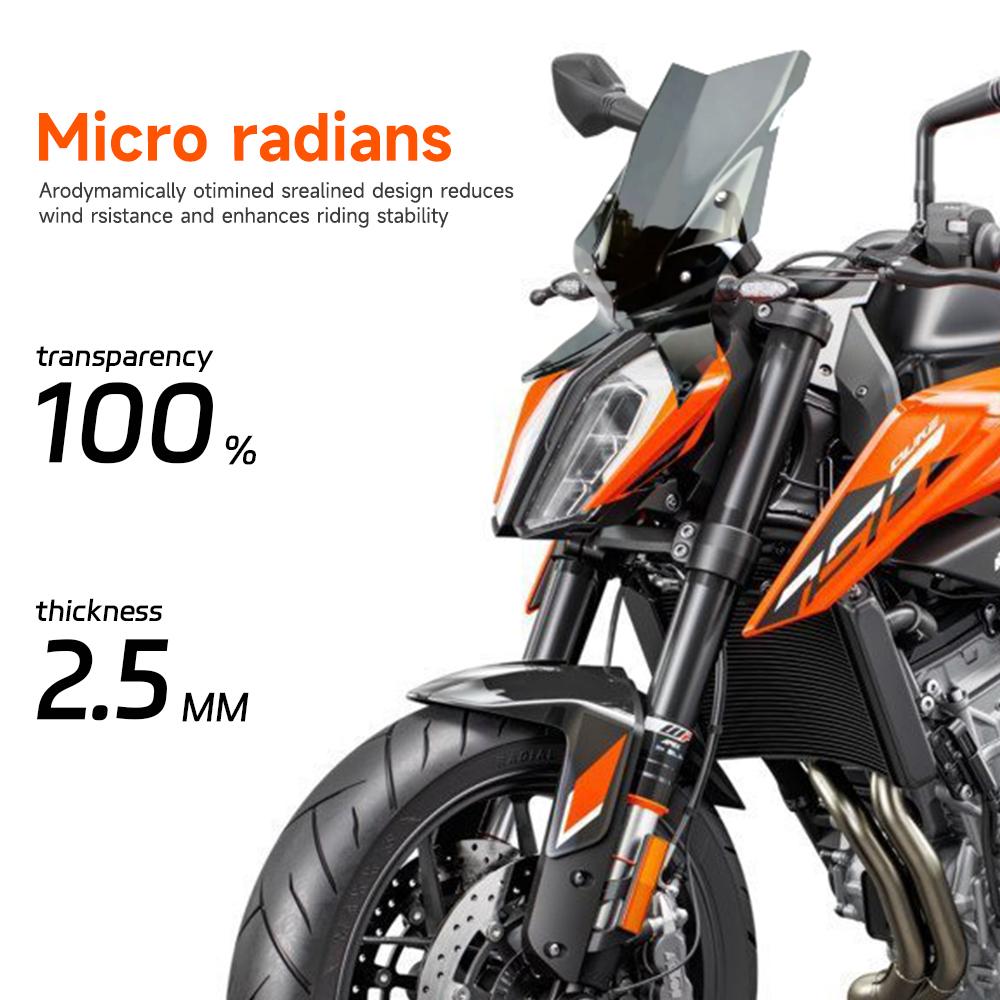 Motorcycle Windscreen Windshield Wind Screen Shield Protector Deflector Guard For 790duke 790 Duk 18-24 890duke 890 Duk 20-23