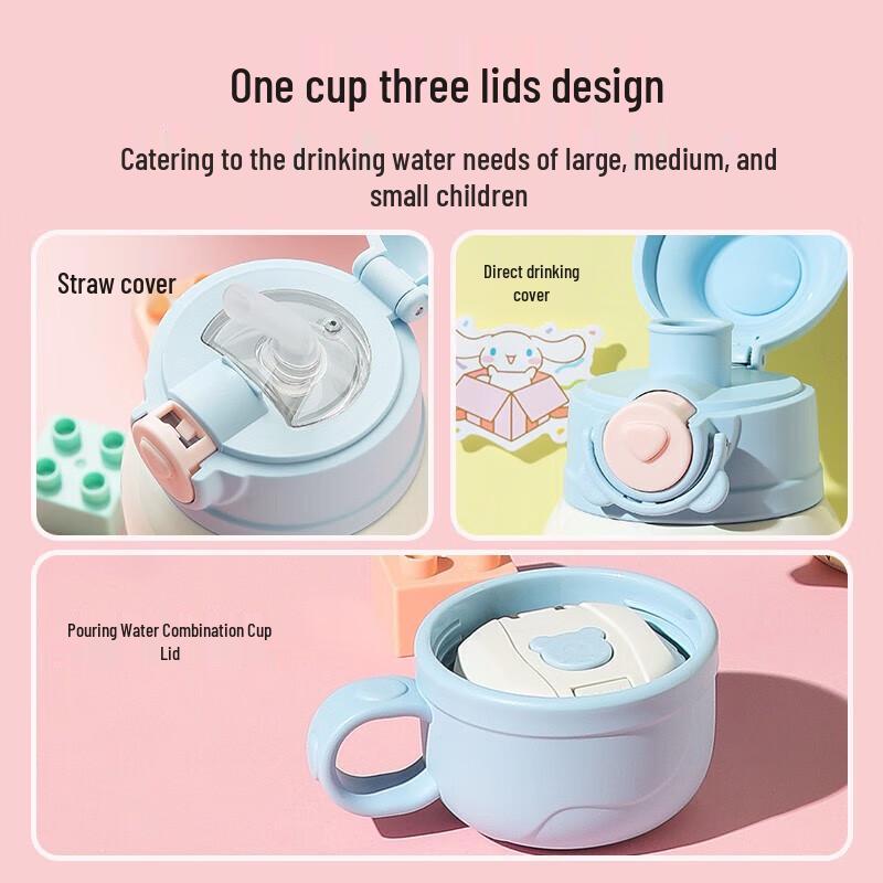 Детская термобутылка для воды с трубочкой Cinnamoroll из нержавеющей стали