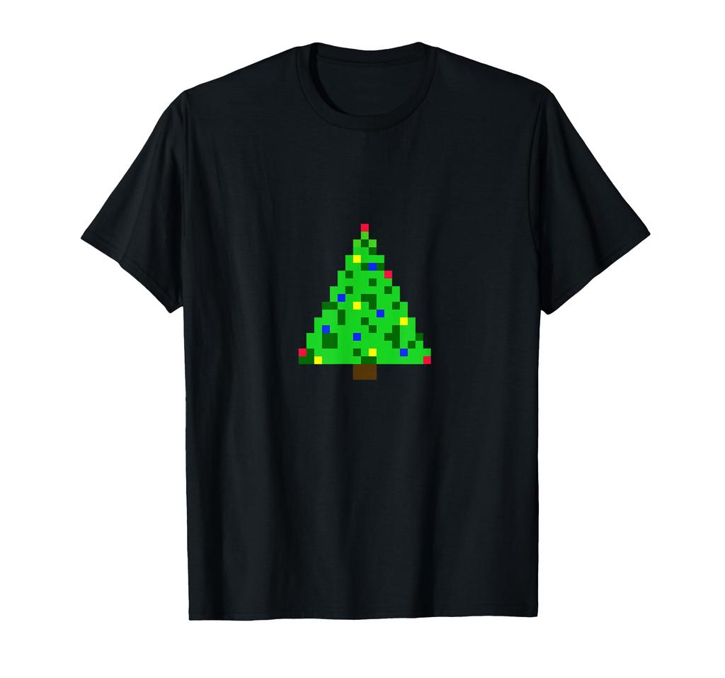 8-Bit Retro Pixel Art Christmas Tree T-Shirt