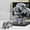 3D-печатные игрушки-бегемоты, украшения в виде бегемотов, 3D-печатные украшения в виде бегемотов, снятие стресса, подвижный бегемот
