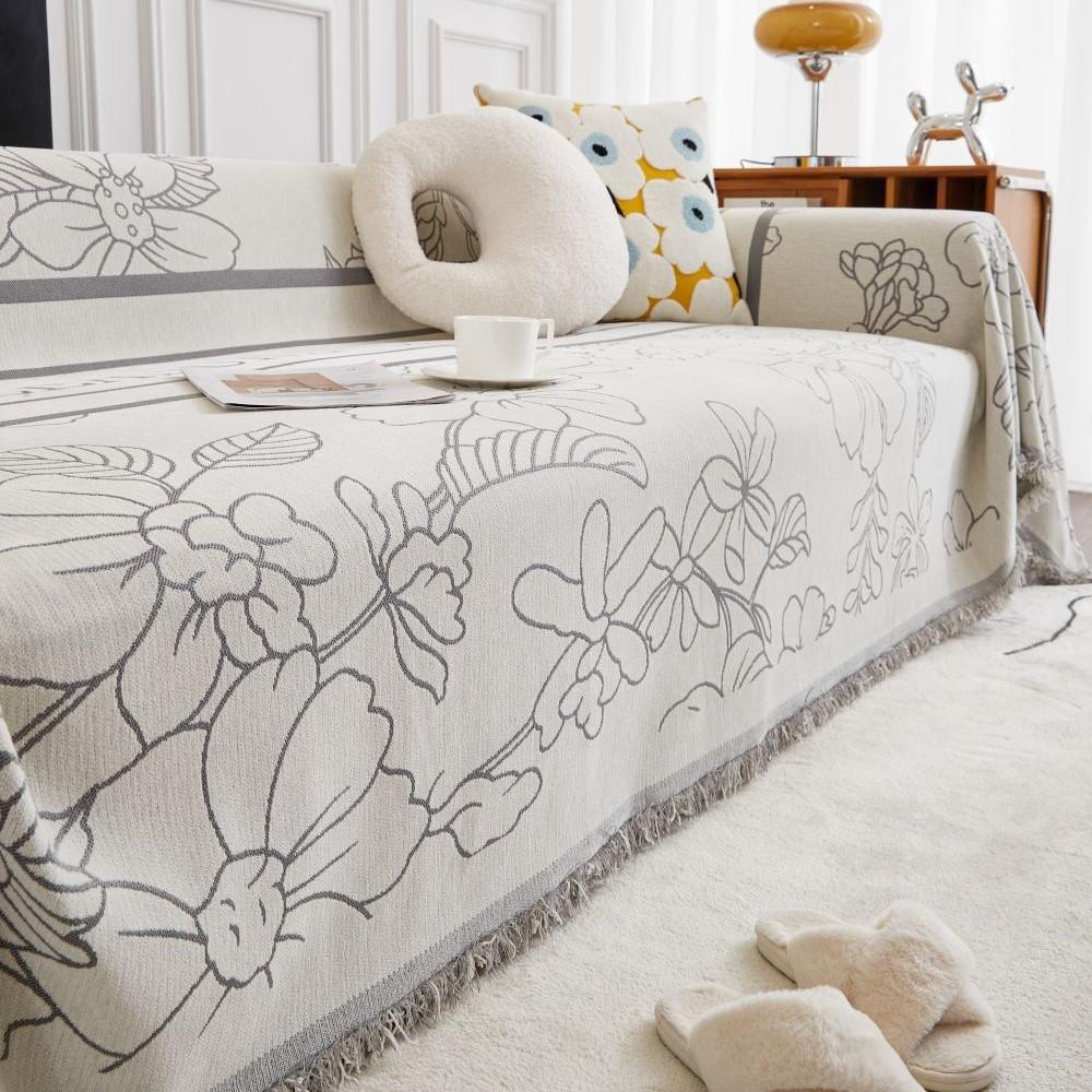 Flower Print Sofa Cover Blankets Outdoor Camping Picnic Large Blanket Leisure Beach Towel Travel Rug Sofa Mat