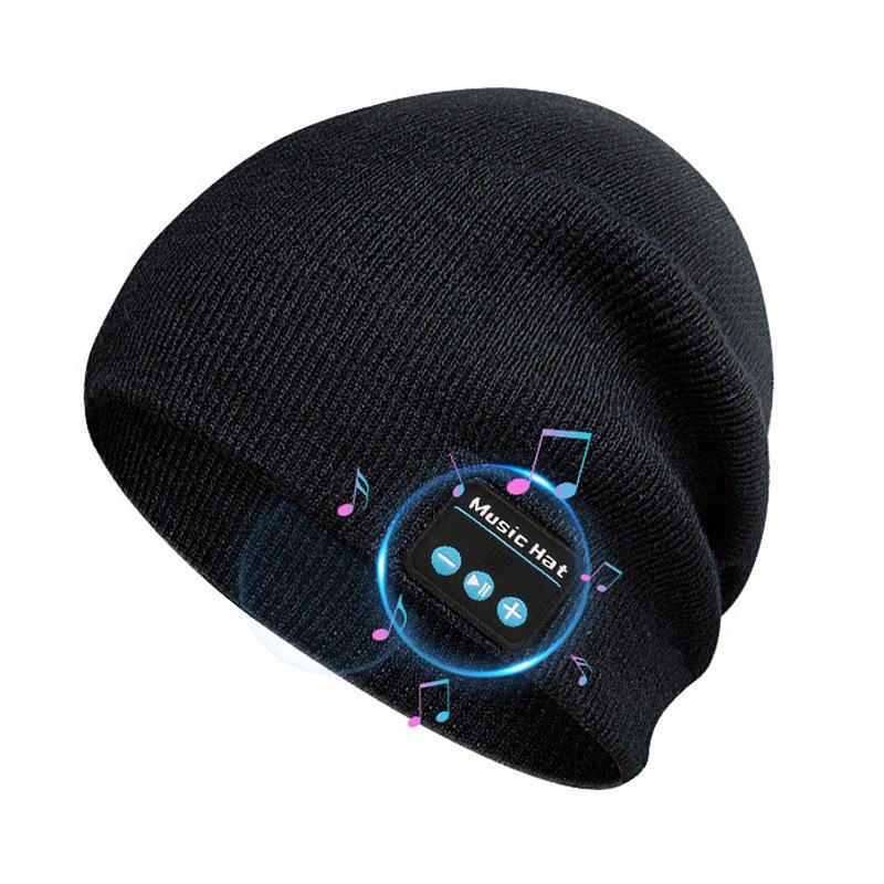 Беспроводная Bluetooth-шапка-бини: Теплый, Вязаный, Съемный, Стирающийся и Идеально подходит для Звонков и Музыки