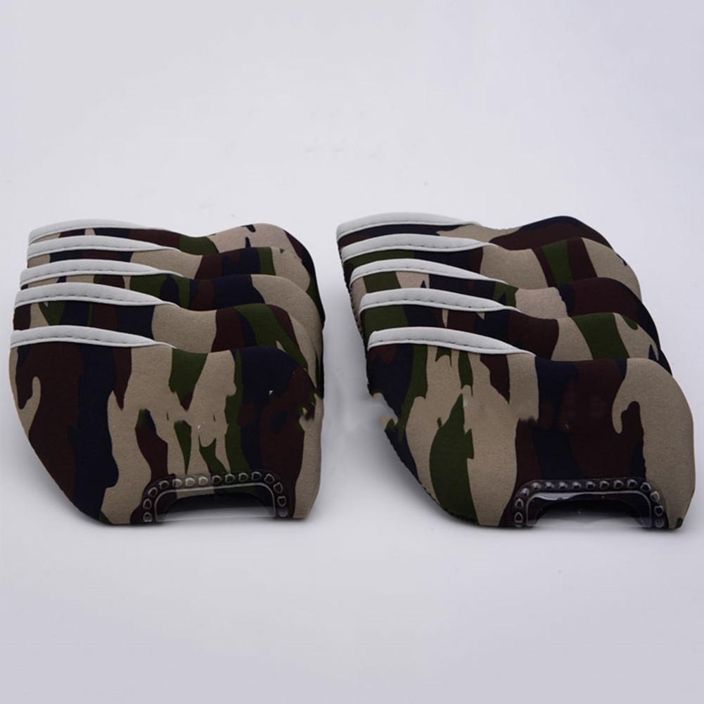 10 Pcs/set Golf Club Iron Head Cover Set Neoprene Golf Protective Headcovers Golf Accessories